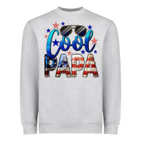 Heather Grey Cool Papa American Heavyweight Sweatshirt - LillyAllenDesigns
