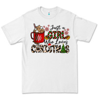White just a girl who loves christmas Premium Tee - CowhideDigitalArt