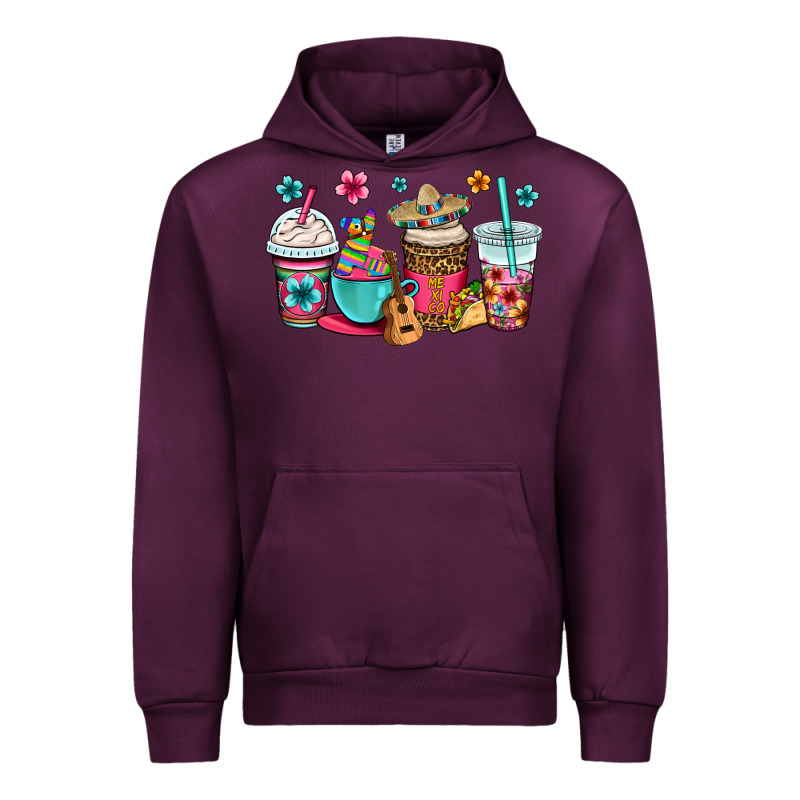 Mexico Fiesta Coffee Cups Urban Hoodie by OliviaCreatesArt | Teevron