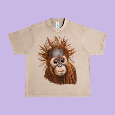 Baby Orangutan Urban Heavy Tee Designed By Lillyallendesigns