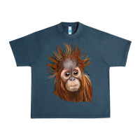 Midnight Navy baby orangutan Urban Heavy Tee - LillyAllenDesigns