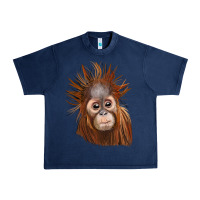 Navy baby orangutan Urban Heavy Tee - LillyAllenDesigns