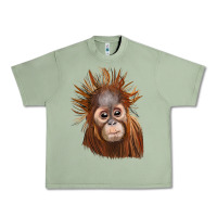 Oil Green baby orangutan Urban Heavy Tee - LillyAllenDesigns