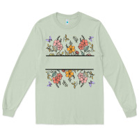Matcha wildflower your text here Long Sleeve Tee - MaliasSmallBusiness