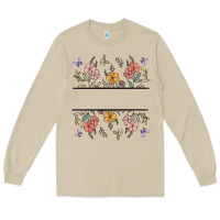 Mushroom wildflower your text here Long Sleeve Tee - MaliasSmallBusiness