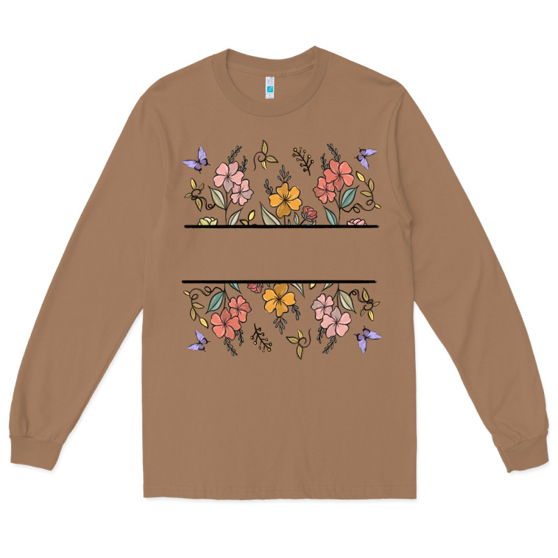 Wildflower Your Text Here Long Sleeve Tee by MaliasSmallBusiness | Teevron