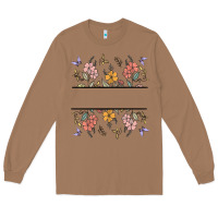Toasted Coconut wildflower your text here Long Sleeve Tee - MaliasSmallBusiness