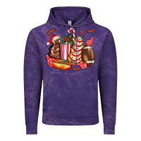 Cloud Purple Christmas tree cake American football  ball and hot dogs ado Vintage Hoodie - AdoDesignShop
