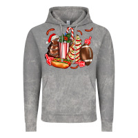 Cloud Rock Christmas tree cake American football  ball and hot dogs ado Vintage Hoodie - AdoDesignShop