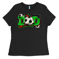 Black dad soccer Ladies Tee - Zillion Design Studio