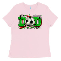 Bubblegum Pink dad soccer Ladies Tee - Zillion Design Studio