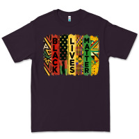 Plum junetheenth black livesmatter brush stroke Premium Tee - HRA Design Shop