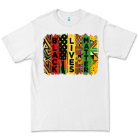 White junetheenth black livesmatter brush stroke Premium Tee - HRA Design Shop