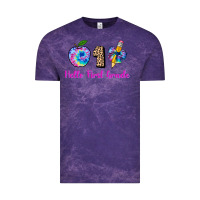 Cloud Purple hello first grade tie dye 3200x2400 Vintage Tee - AdoDesignShop