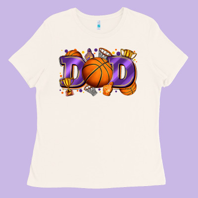Dad Basketball Ladies Tee Designed By Zillion Design Studio