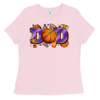 Bubblegum Pink dad basketball Ladies Tee - Zillion Design Studio