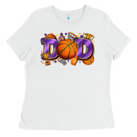 White dad basketball Ladies Tee - Zillion Design Studio