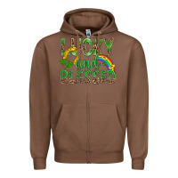 Chestnut Lucky And Blessed St Patricks Zipper Hoodie - BundleAndBundleShop