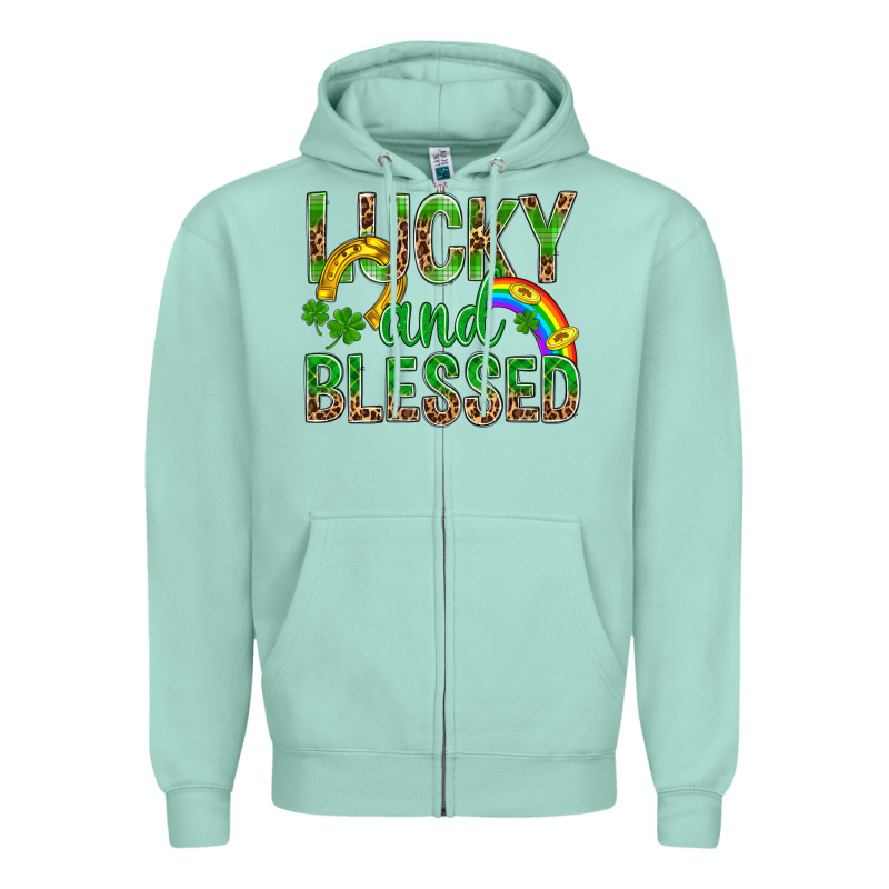 Lucky And Blessed St Patricks Zipper Hoodie by BundleAndBundleShop | Teevron
