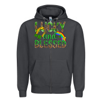 Smoke Lucky And Blessed St Patricks Zipper Hoodie - BundleAndBundleShop
