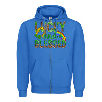 True Royal Lucky And Blessed St Patricks Zipper Hoodie - BundleAndBundleShop