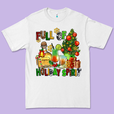 Full Of Holiday Spirit Premium Tee Designed By Adodesignshop