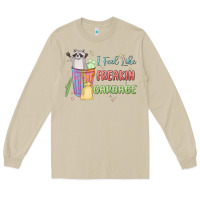 Mushroom i feel like garbage raccoon Long Sleeve Tee - MaliasSmallBusiness