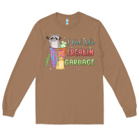 Toasted Coconut i feel like garbage raccoon Long Sleeve Tee - MaliasSmallBusiness