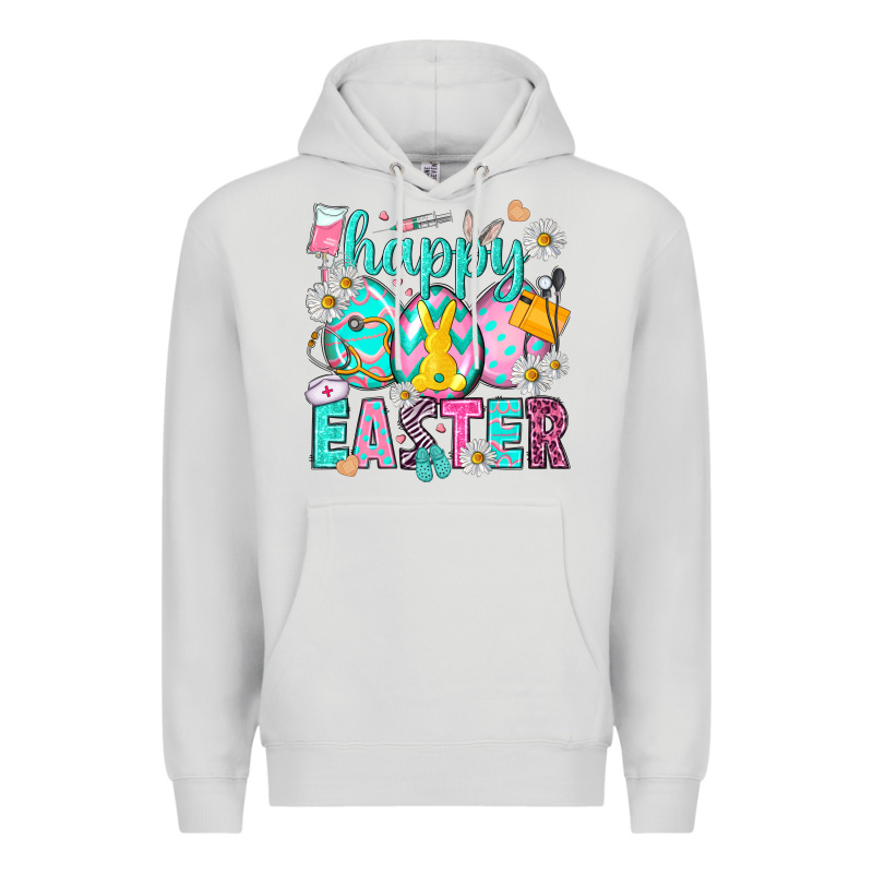 Happy Easter Eggs Nurse Premium Hoodie by NancyCooperArtShop | Teevron