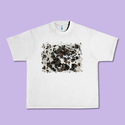 Cowhide Background Urban Heavy Tee Designed By Barkaloodesign
