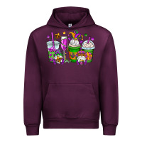 Mauve Wine mardi gras gnomes coffee cups Urban Hoodie - OliviaCreatesArt