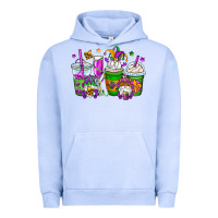 Pigment Grape Ice mardi gras gnomes coffee cups Urban Hoodie - OliviaCreatesArt