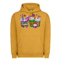 Pigment Peanut Butter mardi gras gnomes coffee cups Urban Hoodie - OliviaCreatesArt