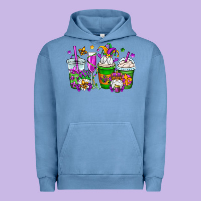 Mardi Gras Gnomes Coffee Cups Urban Hoodie Designed By Oliviacreatesart