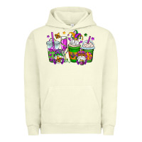 Pigment Pistachio mardi gras gnomes coffee cups Urban Hoodie - OliviaCreatesArt