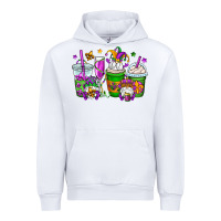 White mardi gras gnomes coffee cups Urban Hoodie - OliviaCreatesArt