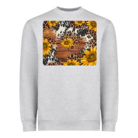 Heather Grey sunflowers cowhide leopard mousepad Heavyweight Sweatshirt - Jasminsmagicworld