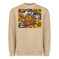Mushroom sunflowers cowhide leopard mousepad Heavyweight Sweatshirt - Jasminsmagicworld
