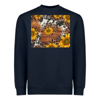 Navy sunflowers cowhide leopard mousepad Heavyweight Sweatshirt - Jasminsmagicworld