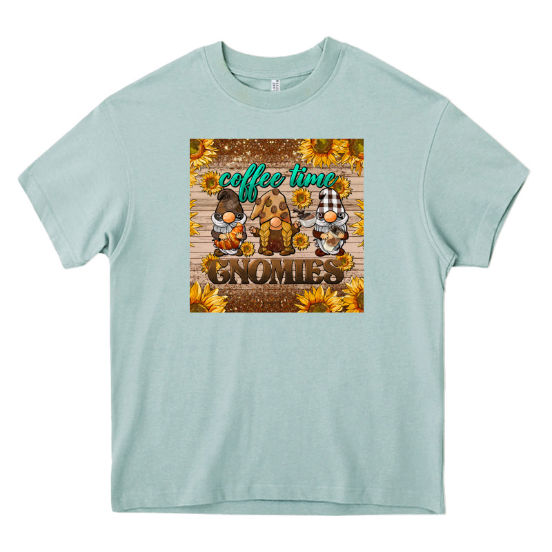 Coffee Time Gnomies Mug Coaster Heavy Core Tee by BarkalooDesign | Teevron