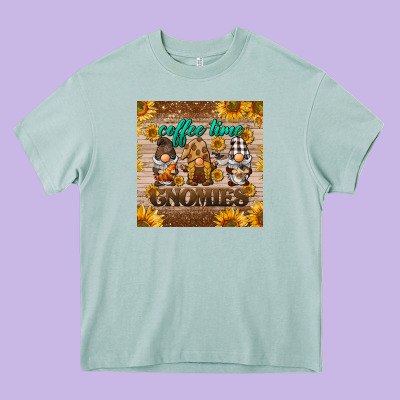 Coffee Time Gnomies Mug Coaster Heavy Core Tee Designed By Barkaloodesign