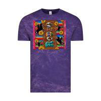 Cloud Purple rodeo serape leopard glitter Vintage Tee - Artiststas