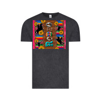 Vintage Black rodeo serape leopard glitter Vintage Tee - Artiststas