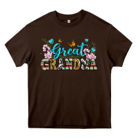 Chocolate Brown great grandma Heavy Core Tee - Zillion Design Studio