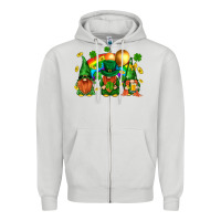 Dove Grey st. patricks  gnomies with rainbow Zipper Hoodie - BundleAndBundleShop