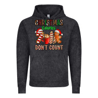 Vintage Black christmas calories dont count with  christmas tree cake and cookies ad Vintage Hoodie - AdoDesignShop