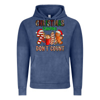 Vintage Denim christmas calories dont count with  christmas tree cake and cookies ad Vintage Hoodie - AdoDesignShop