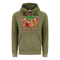 Vintage Olive christmas calories dont count with  christmas tree cake and cookies ad Vintage Hoodie - AdoDesignShop