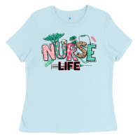 Baby Blue nurse life Ladies Tee - texasbilliewilder
