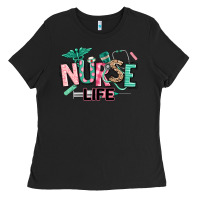 Black nurse life Ladies Tee - texasbilliewilder